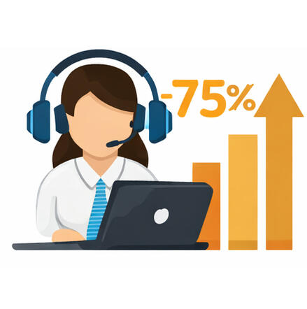 Μείωση κόστους έως 75% Μείωση κόστους έως 75%